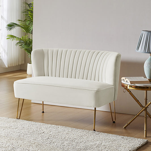 Loveseat de terciopelo Ainhoa con patas de horquilla