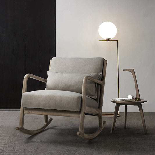 Mecedora de mediados de siglo Ceferino con cojín lumbar