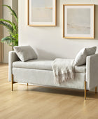 Banco de almacenaje tapizado Arvid Flip Top
