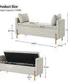 Banco de almacenaje tapizado Arvid Flip Top