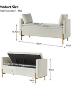 Banco de almacenaje tapizado Arvid Flip Top