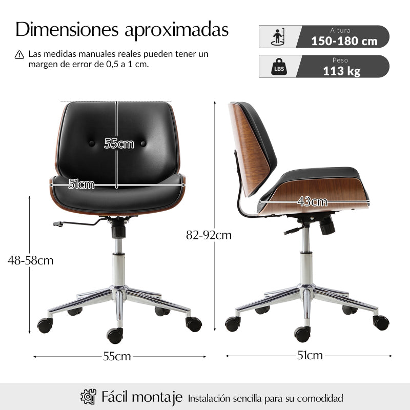 Yves Silla de oficina giratoria con altura de asiento regulable