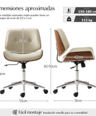 Yves Silla de oficina giratoria con altura de asiento regulable