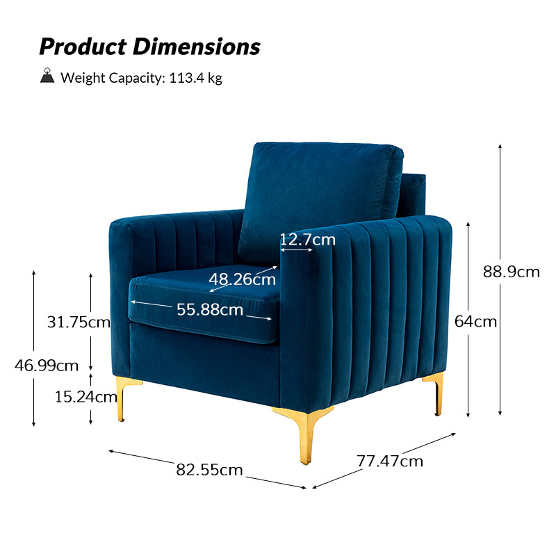 Sillón Club de Terciopelo Didyme