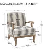 Sillón de rayas románticas de Randolph
