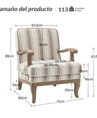 Sillón de rayas románticas de Randolph