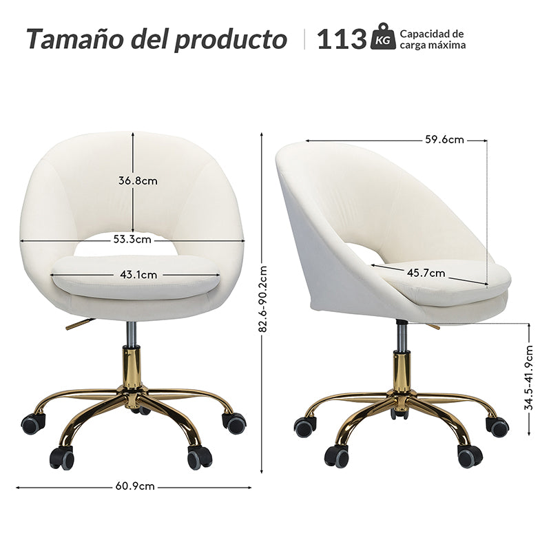 Silla Ergonómica de Oficina Ramona en Terciopelo