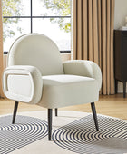Val Sillón Moderno de Terciopelo con Patas Metálicas Ajustables
