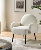 Val Sillón Moderno de Terciopelo con Patas Metálicas Ajustables