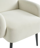 Val Sillón Moderno de Terciopelo con Patas Metálicas Ajustables