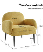 Sillón Abner con Reposabrazos Curvos Ergonómicos