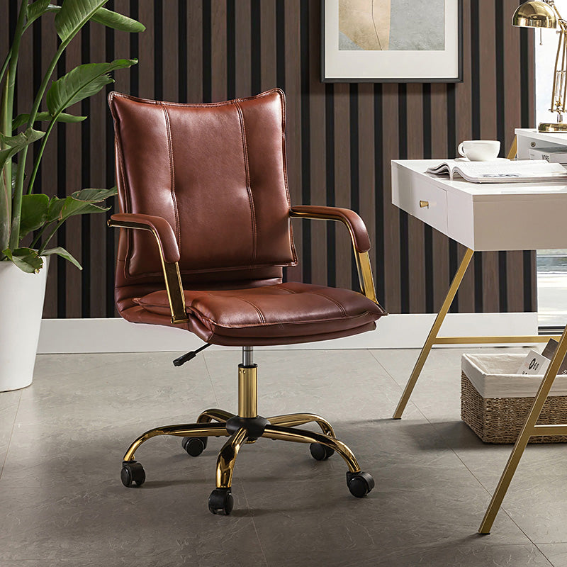 Silla de Trabajo Michele de Cuero Vegano de Oficina Ajustable y Giratoria