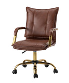Silla de Trabajo Michele de Cuero Vegano de Oficina Ajustable y Giratoria