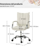 Silla de oficina Doug con reposabrazos acolchados