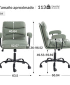 Anselm Silla de Oficina Moderna de Cuero Sintético