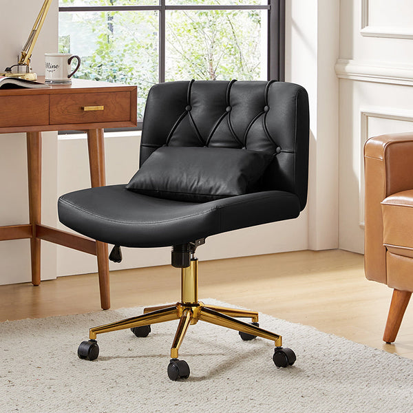 Silla de Oficina Cecil de Altura Ajustable con Respaldo Acolchado y Almohada