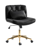 Silla de Oficina Cecil de Altura Ajustable con Respaldo Acolchado y Almohada