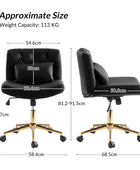 Silla de Oficina Cecil de Altura Ajustable con Respaldo Acolchado y Almohada