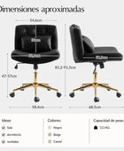 Silla de Oficina Cecil de Altura Ajustable con Respaldo Acolchado y Almohada