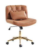 Silla de Oficina Cecil de Altura Ajustable con Respaldo Acolchado y Almohada