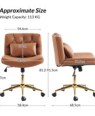 Silla de Oficina Cecil de Altura Ajustable con Respaldo Acolchado y Almohada