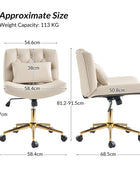 Silla de Oficina Cecil de Altura Ajustable con Respaldo Acolchado y Almohada