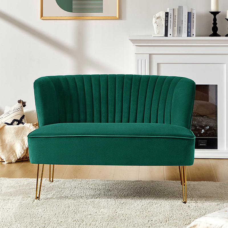 Loveseat de terciopelo Ainhoa con patas de horquilla