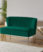 Loveseat de terciopelo Ainhoa con patas de horquilla