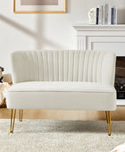 Loveseat de terciopelo Ainhoa con patas de horquilla