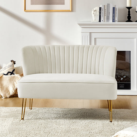 Loveseat de terciopelo Ainhoa con patas de horquilla