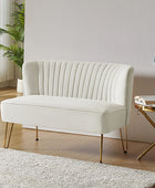 Loveseat de terciopelo Ainhoa con patas de horquilla