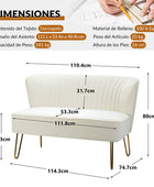 Loveseat de terciopelo Ainhoa con patas de horquilla