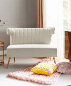 Loveseat Wingback Megara de terciopelo sin brazos