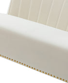 Loveseat Wingback Megara de terciopelo sin brazos