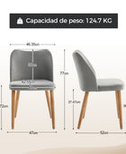 Barbara Silla de Comedor Moderna Tapizada de Mediados de Siglo
