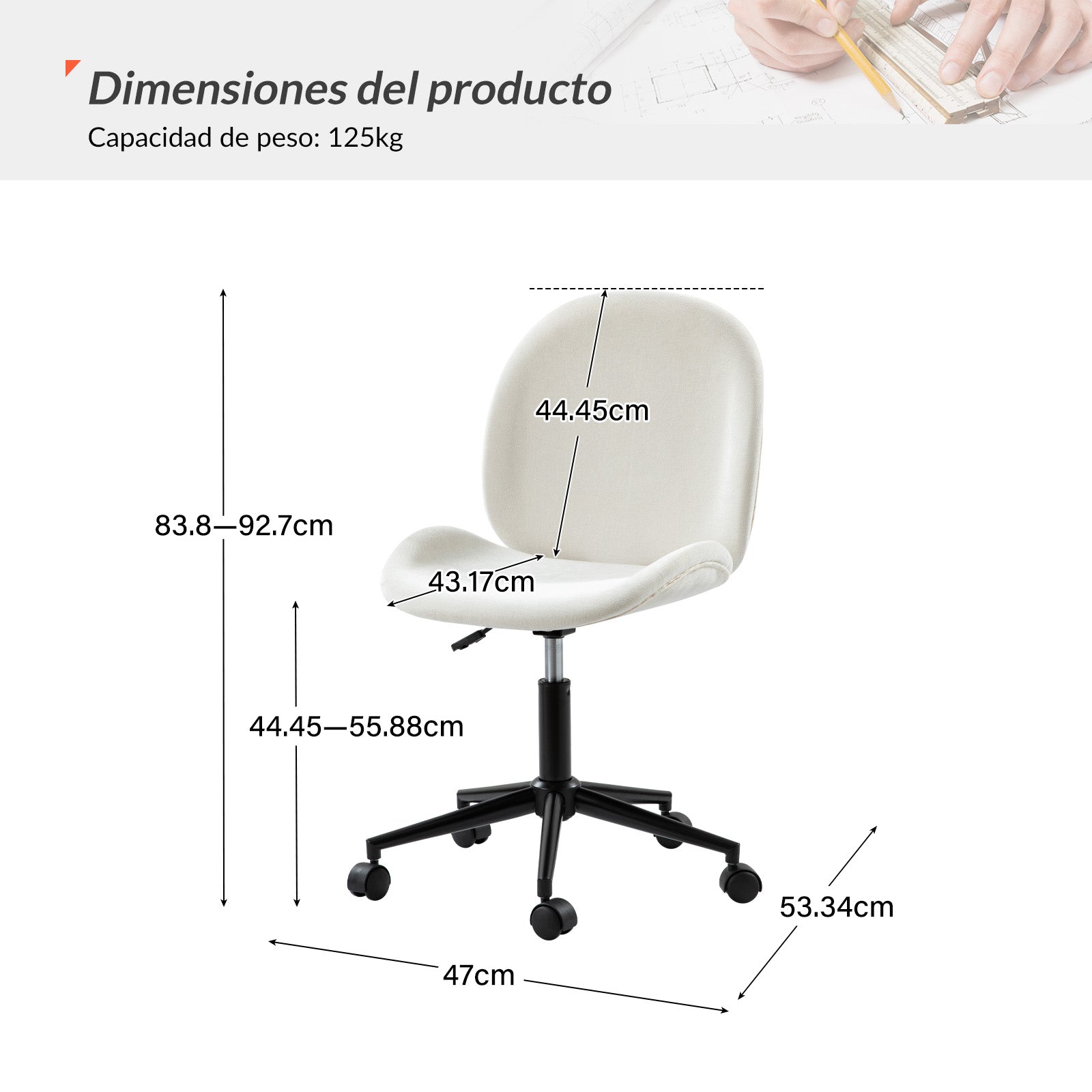 Silla de oficina Isabel giratoria 360 grados