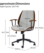 Silla de oficina de altura regulable Alina