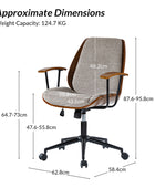 Silla de oficina de altura regulable Alina