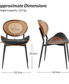 Flora Silla de Comedor con Respaldo de Madera Curvado y Cojín Juego de 2