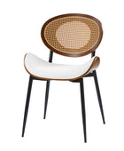Flora Silla de Comedor con Respaldo de Madera Curvado y Cojín Juego de 2
