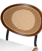 Flora Silla de Comedor con Respaldo de Madera Curvado y Cojín Juego de 2