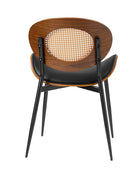 Flora Silla de Comedor con Respaldo de Madera Curvado y Cojín Juego de 2
