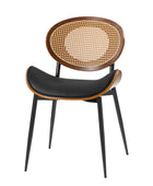 Flora Silla de Comedor con Respaldo de Madera Curvado y Cojín Juego de 2
