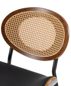 Flora Silla de Comedor con Respaldo de Madera Curvado y Cojín Juego de 2
