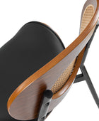Flora Silla de Comedor con Respaldo de Madera Curvado y Cojín Juego de 2