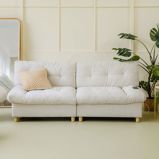 Loveseat Hilario con puertos USB-C, almacenamiento y diseño acolchado