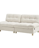 Loveseat Hilario con puertos USB-C, almacenamiento y diseño acolchado