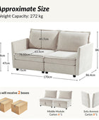 Sofá Loveseat Victoria con almacenaje