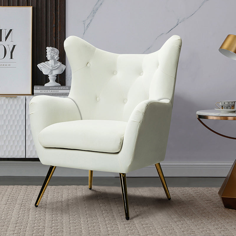 Sillón Isabelle de Terciopelo con Respaldo Alado