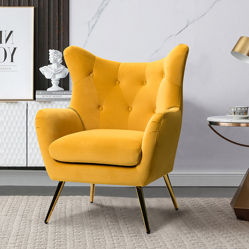 Sillón Isabelle de Terciopelo con Respaldo Alado